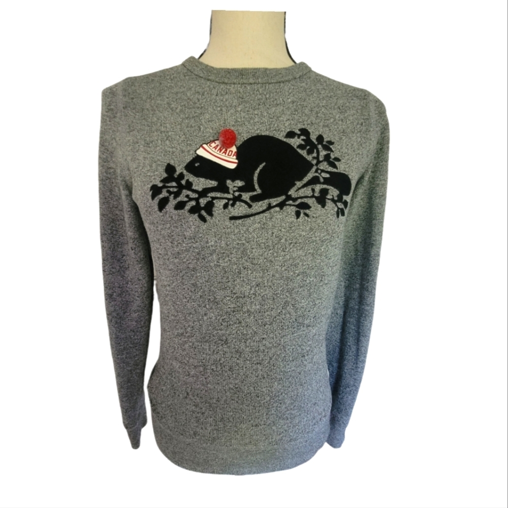 Roots Canada crew neck beaver sweater